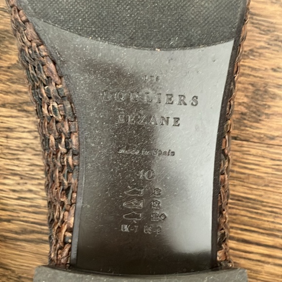 Sezane Eva Ballerinas - Brown Python Weave Sz 40 - Picture 6 of 7
